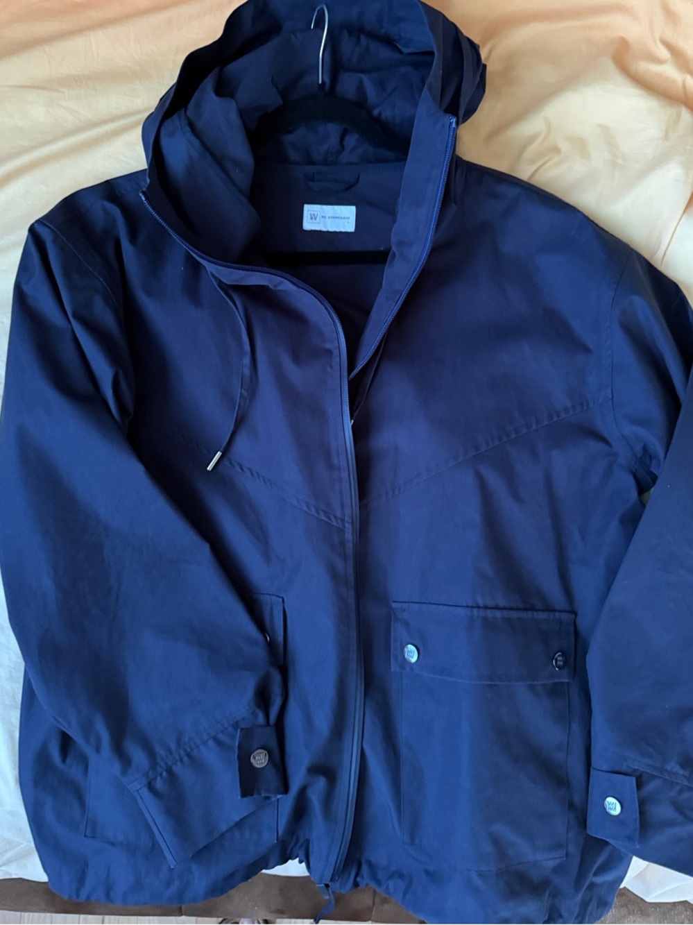 Women's Navy Hooded Bomber Jacket